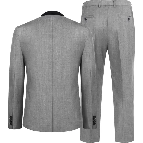 COOFANDY Men's Tuxedo Suits 2 Piece Wedding Blazer One Button Peak Lapel Suit Jacket Dress Pants for Dinner,Prom,Party