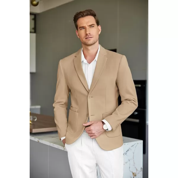 COOFANDY Mens Tweed Blazer Slim Fit Casual Sport Coat Two Button Knit Suit Jacket