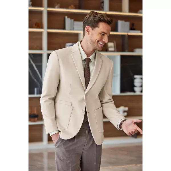 COOFANDY Mens Tweed Blazer Slim Fit Casual Sport Coat Two Button Knit Suit Jacket