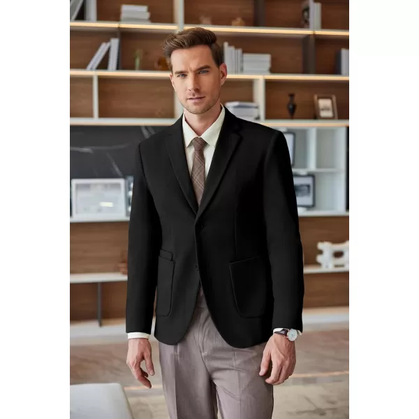 COOFANDY Mens Tweed Blazer Slim Fit Casual Sport Coat Two Button Knit Suit Jacket