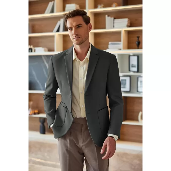 COOFANDY Mens Tweed Blazer Slim Fit Casual Sport Coat Two Button Knit Suit Jacket