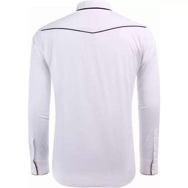 COOFANDY Men's Western Cowboy Shirt Embroidered Long Sleeve Cotton Casual Button Down Shirt)