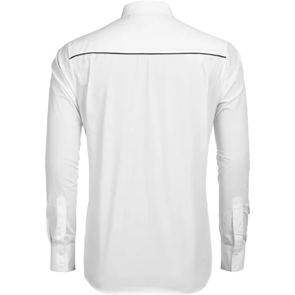 COOFANDY Men's Western Shirts Long Sleeve Slim Fit Embroideres Cowboy Casual Button Down Shirt)