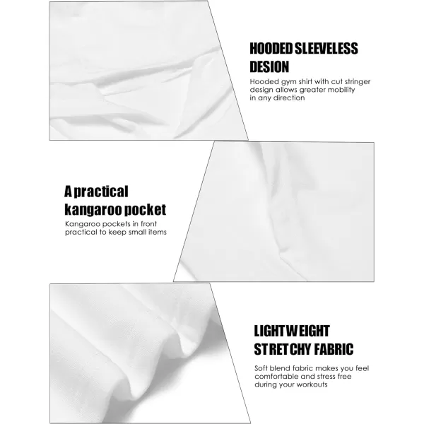 COOFANDY Men's Workout Hooded Tank Tops Bodybuilding Muscle Cut Off T Shirt Sleeveless Gym Hoodies