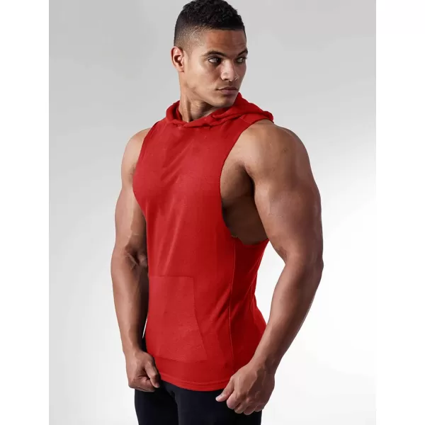COOFANDY Men's Workout Hooded Tank Tops Bodybuilding Muscle Cut Off T Shirt Sleeveless Gym Hoodies
