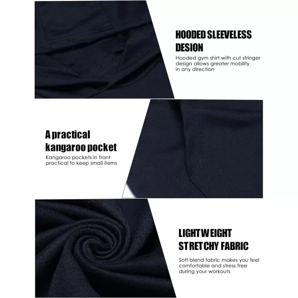 COOFANDY Men's Workout Hooded Tank Tops Bodybuilding Muscle Cut Off T Shirt Sleeveless Gym Hoodies