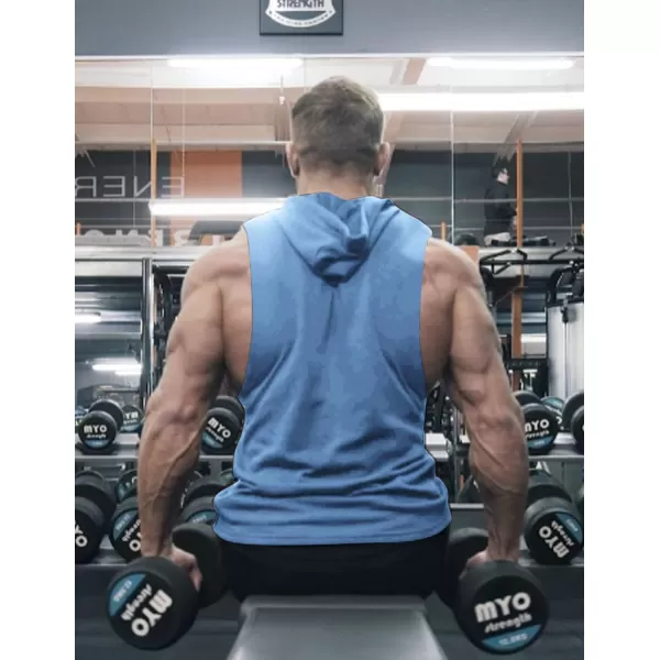 COOFANDY Men's Workout Hooded Tank Tops Bodybuilding Muscle Cut Off T Shirt Sleeveless Gym Hoodies