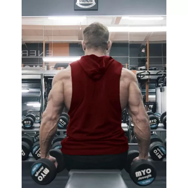 COOFANDY Men's Workout Hooded Tank Tops Bodybuilding Muscle Cut Off T Shirt Sleeveless Gym Hoodies