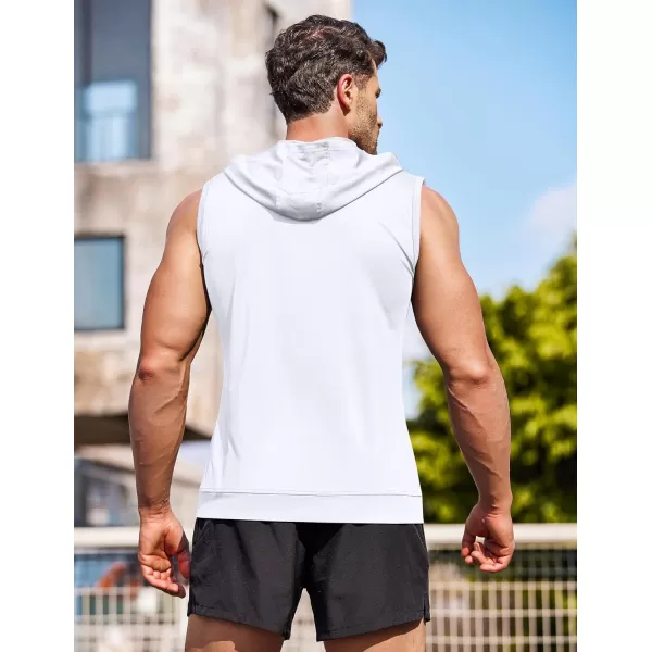 COOFANDY Men's Workout Hooded Tank Tops Zip Up Bodybuilding Fitness Muscle T Shirt Sleeveless Gym Hoodie