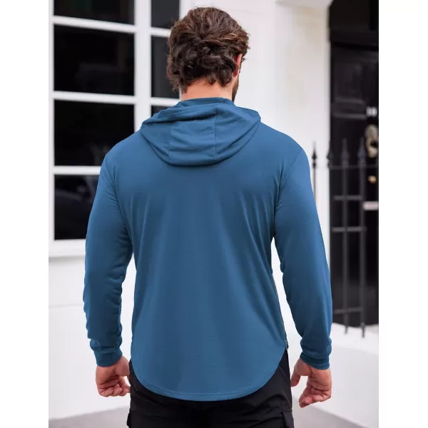 COOFANDY Men's Workout Sweatshirts Long Sleeve Muscle Fit Athletic Gym Hoodies Pullover