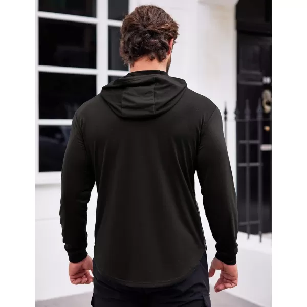 COOFANDY Men's Workout Sweatshirts Long Sleeve Muscle Fit Athletic Gym Hoodies Pullover