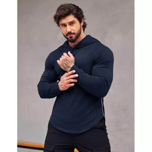 COOFANDY Men's Workout Sweatshirts Long Sleeve Muscle Fit Athletic Gym Hoodies Pullover