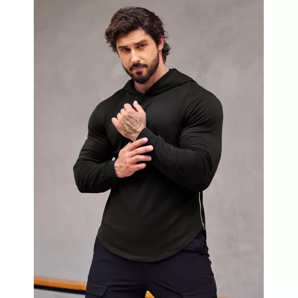 COOFANDY Men's Workout Sweatshirts Long Sleeve Muscle Fit Athletic Gym Hoodies Pullover