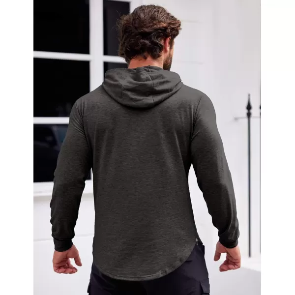 COOFANDY Men's Workout Sweatshirts Long Sleeve Muscle Fit Athletic Gym Hoodies Pullover