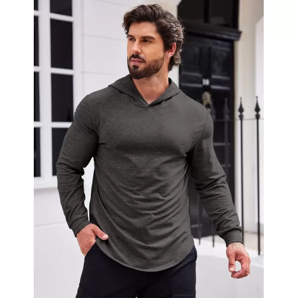 COOFANDY Men's Workout Sweatshirts Long Sleeve Muscle Fit Athletic Gym Hoodies Pullover