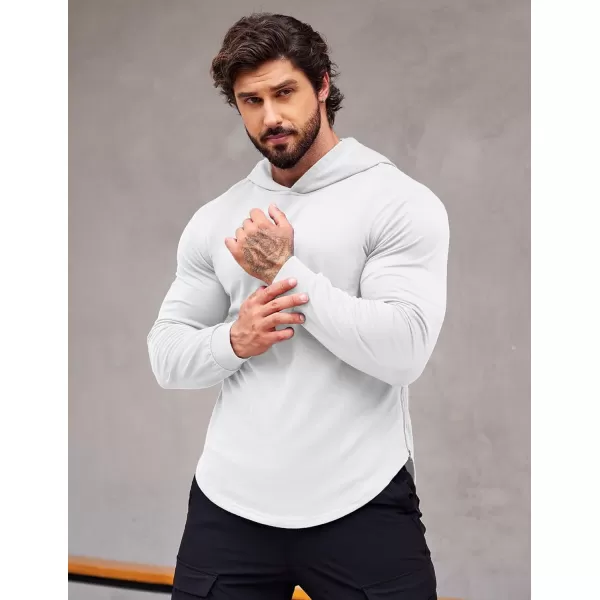 COOFANDY Men's Workout Sweatshirts Long Sleeve Muscle Fit Athletic Gym Hoodies Pullover