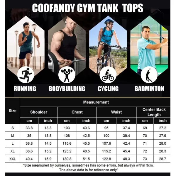 COOFANDY Men's Workout Tank Tops 3 Pack Gym Shirts Muscle Tee Bodybuilding Fitness Sleeveless T Shirts