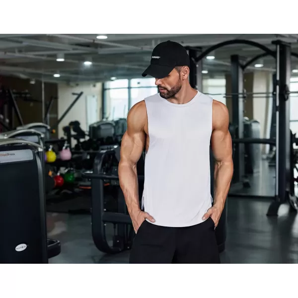 COOFANDY Mens Workout Tank Tops Muscle Cut Off Shirts Sleeveless Gym T Shirts Bodybuilding Athletic Tanks