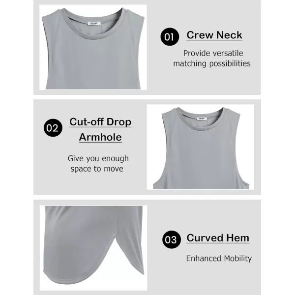 COOFANDY Mens Workout Tank Tops Muscle Cut Off Shirts Sleeveless Gym T Shirts Bodybuilding Athletic Tanks