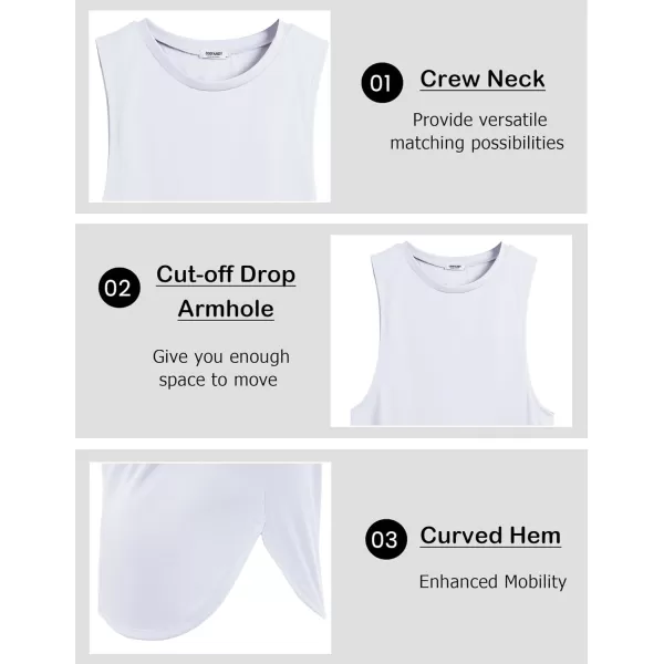 COOFANDY Mens Workout Tank Tops Muscle Cut Off Shirts Sleeveless Gym T Shirts Bodybuilding Athletic Tanks