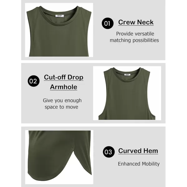 COOFANDY Mens Workout Tank Tops Muscle Cut Off Shirts Sleeveless Gym T Shirts Bodybuilding Athletic Tanks