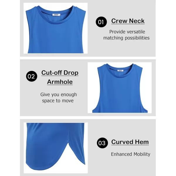 COOFANDY Mens Workout Tank Tops Muscle Cut Off Shirts Sleeveless Gym T Shirts Bodybuilding Athletic Tanks