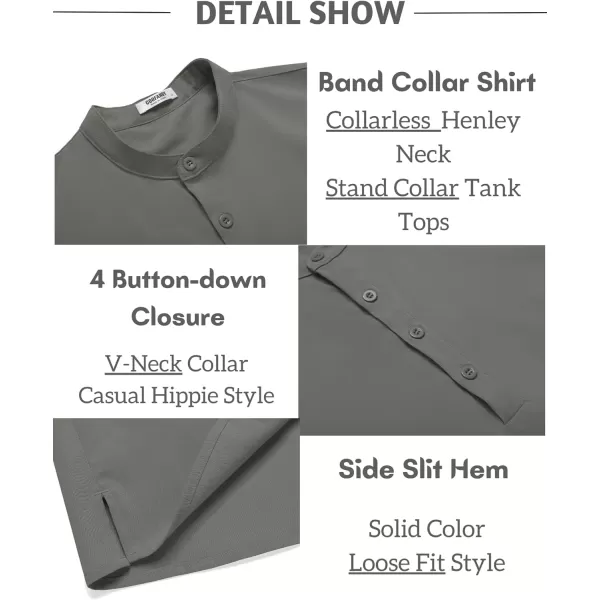 COOFANDY Sleeveless Beach Shirts for Men Summer Tank Shirts Casual Henley Tank Top