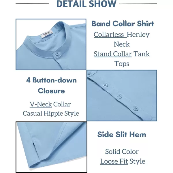 COOFANDY Sleeveless Beach Shirts for Men Summer Tank Shirts Casual Henley Tank Top