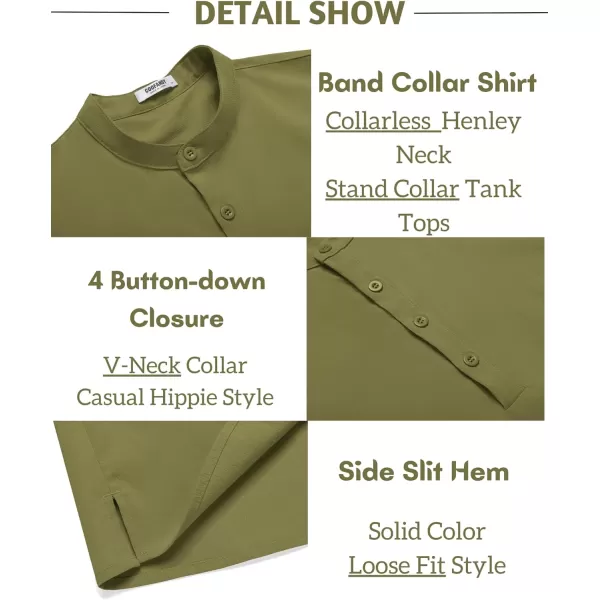 COOFANDY Sleeveless Beach Shirts for Men Summer Tank Shirts Casual Henley Tank Top