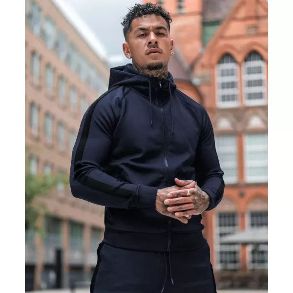 COOFANDY Tracksuit Mens with Zipper Pockets Full Zip Hoodie Sweatsuit 2 Pieces Running Jogging Sports Casual Sweat Suits