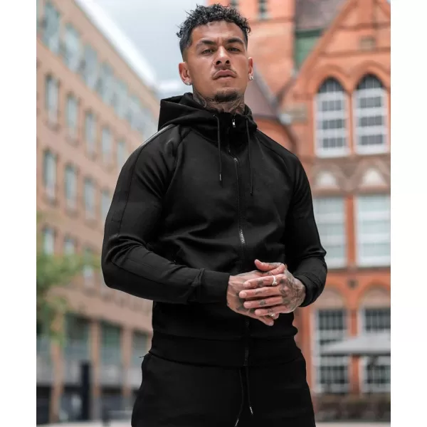 COOFANDY Tracksuit Mens with Zipper Pockets Full Zip Hoodie Sweatsuit 2 Pieces Running Jogging Sports Casual Sweat Suits