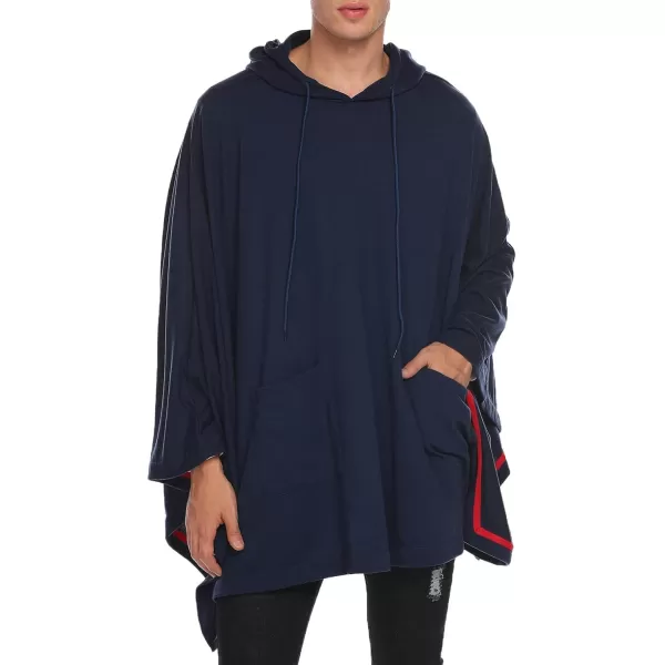 COOFANDY Unisex Casual Hooded Poncho Cape Cloak Fashion Coat Hoodie Pullover with Pocket