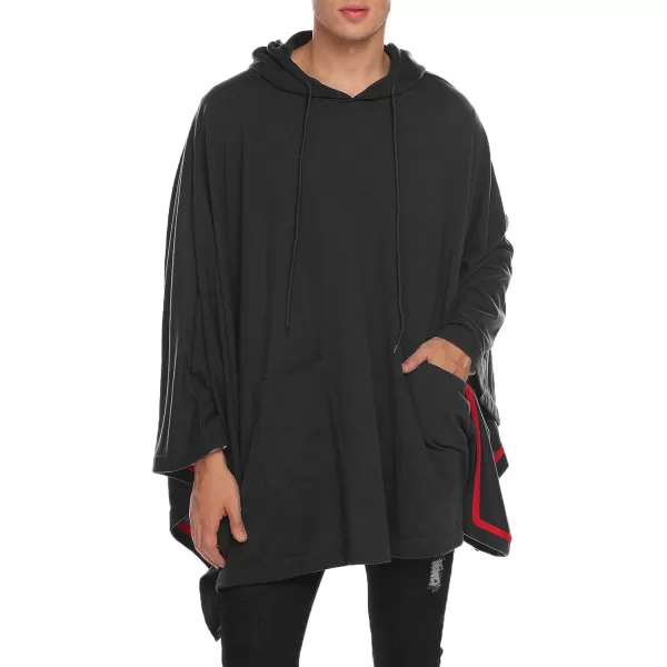 COOFANDY Unisex Casual Hooded Poncho Cape Cloak Fashion Coat Hoodie Pullover with Pocket