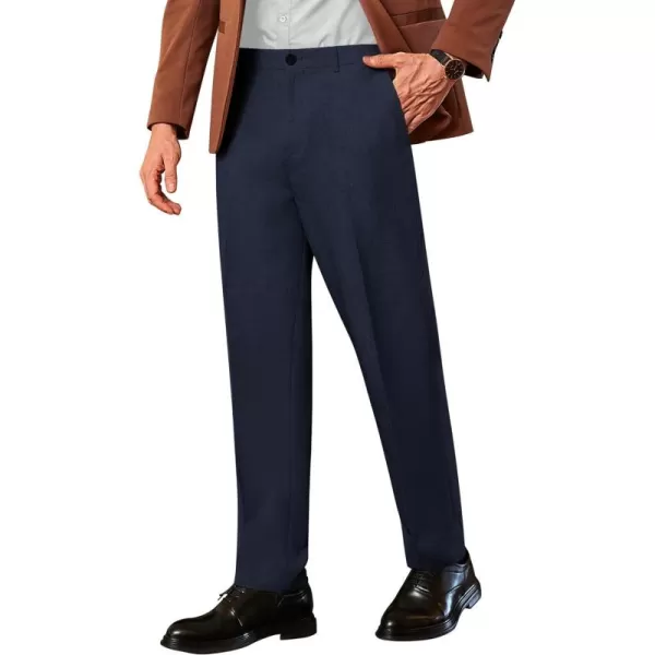 COOFANDY Men Classic Fit Dress Pant Casual Flat Front Pant Expandable Waist Suit Pant