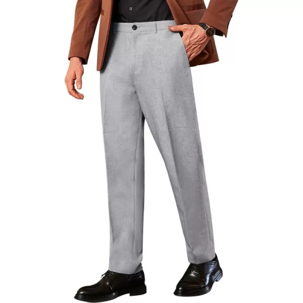 COOFANDY Men Classic Fit Dress Pant Casual Flat Front Pant Expandable Waist Suit Pant