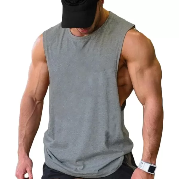 COOFANDY Men Workout Tank Top 2 Pack Gym Bodybuilding Sleeveless Muscle T Shirts)