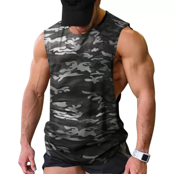 COOFANDY Men Workout Tank Top 2 Pack Gym Bodybuilding Sleeveless Muscle T Shirts