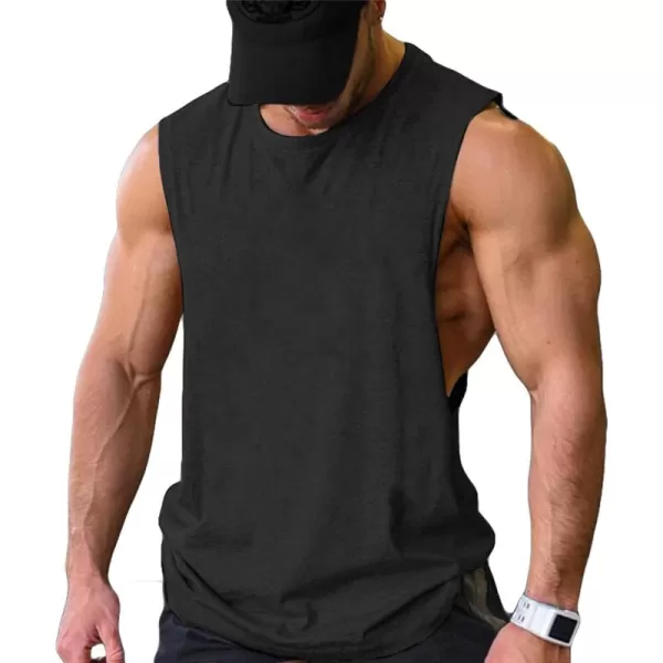 COOFANDY Men Workout Tank Top 2 Pack Gym Bodybuilding Sleeveless Muscle T Shirts)