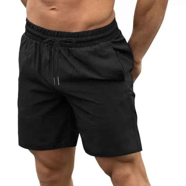 COOFANDY Men's 2 Pack Gym Workout Shorts 7 Inch Quick Dry Athletic Shorts Lightweight Running Shorts with Pockets)