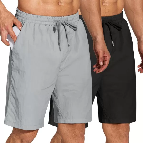 COOFANDY Men's 2 Pack Gym Workout Shorts Athletic Training Running Shorts Fitted Weightlifting Bodybuilding Shorts