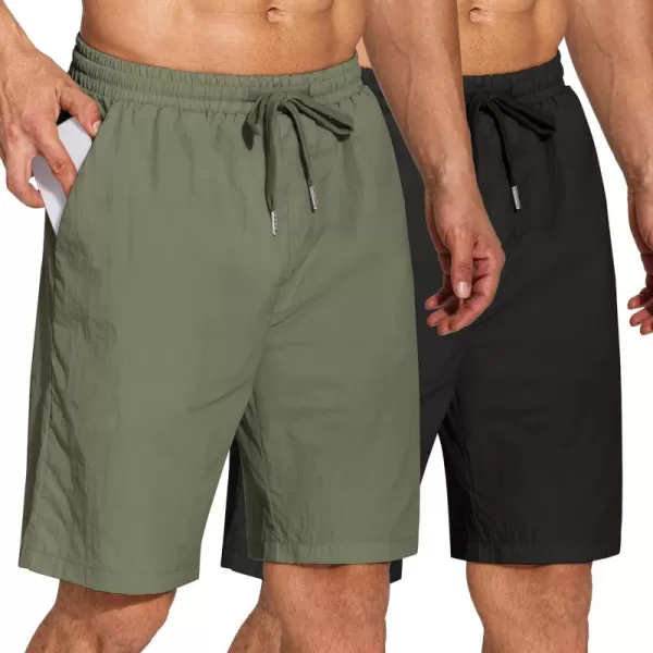 COOFANDY Men's 2 Pack Gym Workout Shorts Athletic Training Running Shorts Fitted Weightlifting Bodybuilding Shorts