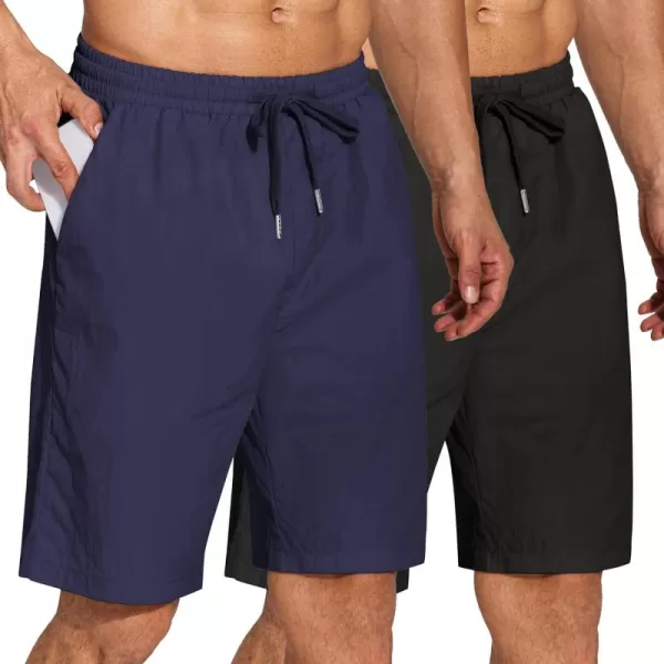 COOFANDY Men's 2 Pack Gym Workout Shorts Athletic Training Running Shorts Fitted Weightlifting Bodybuilding Shorts