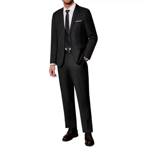 COOFANDY Men's 2 Piece Suit Slim Fit Dress Suits 2 Button Solid Blazer Jacket Pants for Business Dinner Wedding Prom