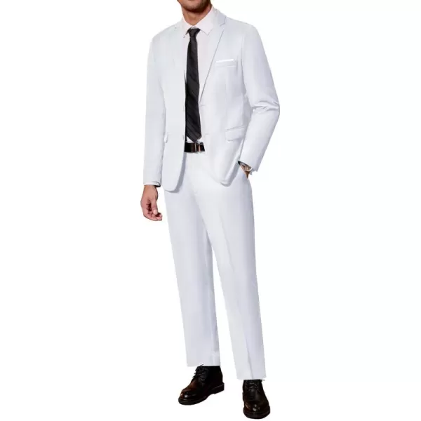 COOFANDY Men's 2 Piece Suit Slim Fit Dress Suits 2 Button Solid Blazer Jacket Pants for Business Dinner Wedding Prom