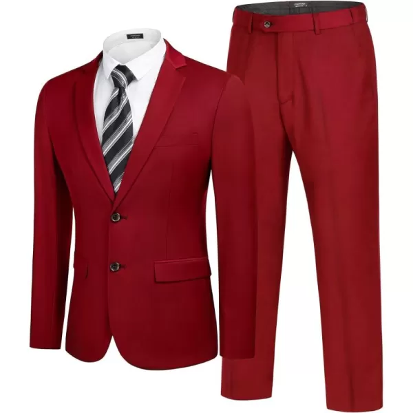 COOFANDY Men's 2 Piece Suits Classic Fit 2 Button Dress Suits Tuxedo Jacket Blazer for Wedding Business Dinner Prom