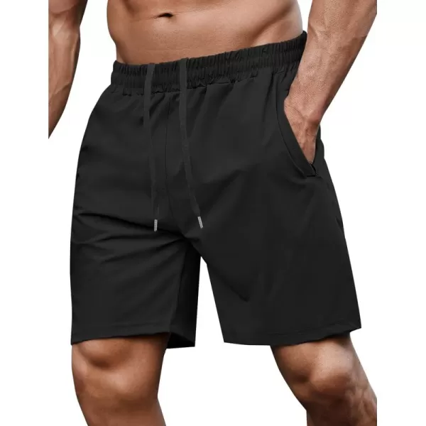 COOFANDY Men's 7" Gym Workout Shorts 2 Pack Quick Dry Athletic Shorts Training Running Shorts with Pocket)