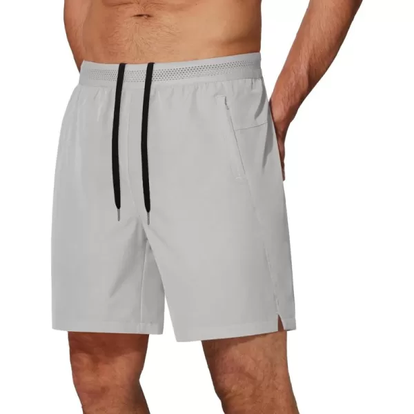 COOFANDY Mens Athletic Running Shorts 7'' Gym Workout Shorts 2 Pack Drawstring Training Shorts with Zipper Pockets)