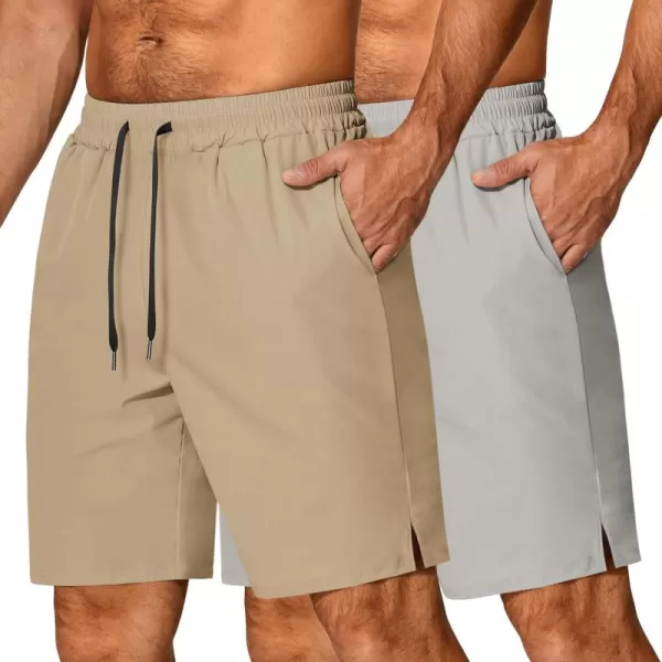 COOFANDY Men's Athletic Running Shorts Quick Dry Fitted Gym Workout Short Pants Sports Training Shorts with Pockets