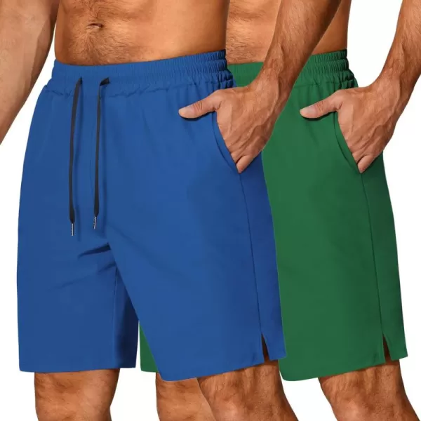 COOFANDY Men's Athletic Running Shorts Quick Dry Fitted Gym Workout Short Pants Sports Training Shorts with Pockets