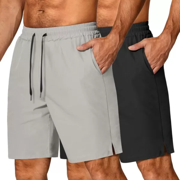 COOFANDY Men's Athletic Running Shorts Quick Dry Fitted Gym Workout Short Pants Sports Training Shorts with Pockets